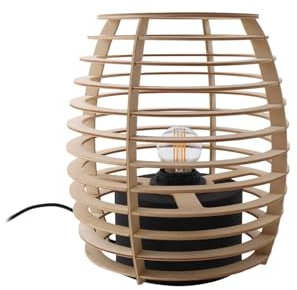 Lindby Tischlampe Ediz (Modern) aus Holz (1 flammig, E27) - Tischleuchte Schreibtischlampe Nachttischlampe Flurleuchte