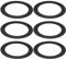 PATIKIL Goof Ringe Innendurchmesser 2,99, Außendurchmesser 4,72, 6 Stück Metall Goof Ringe Abdeckung für Einbaustrahler Decken- und Wandlampen Downlight LED, matte schwarze Oberfläche