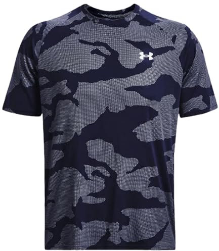 Under Armour Men's Tech 2.0 5c Short Sleeve T-Shirt, Jacquard Midnight Navy / White, Medium