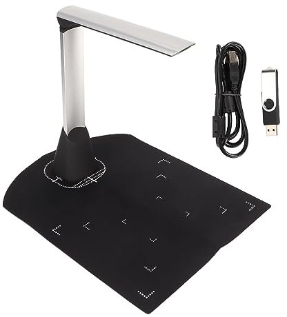Echtzeit-Dokumentenscanner, 5 MP, USB-OCR-Erkennung, Faltbare Tragbare Kamera für Format, mit Echtzeitprojektion und Videoaufzeichnung, für Fernlernen