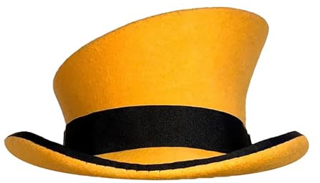 Wollfilz Zylinder für Damen Herren - Unisex Asymmetrischer Melonenhut Kopfschmuck Karneval Halloween Kostüm Cocktails Magier Gentlemen Performing Jazz Caps Rock Hat Magic Hat