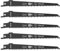Lame Scie Sabre - Lames de Scie Alternative pour Bois 5 Pièces de Lames de Sabre en Métal Sabre Blade Wood pour Couper du Bois et des Accessoires en Plastique avec 6 TPI