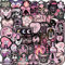 RGBEE Rosa Gothic Aufkleber 50 Stücke, Wetterfeste Anime Hexe Sticker Set für Skateboard Laptop Koffer Helm Kindle Fahrrad Computer, Vintage Graffiti Sticker für Erwachsene