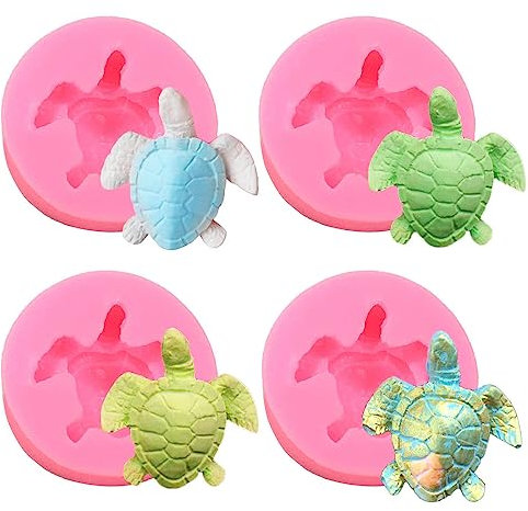 MOONDAME Moule en silicone 3D pour fabrication de tortues géométriques en silicone 3D - Moules en résine époxy réutilisables