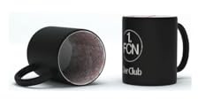 1. FCN - Nürnberg Kaffeetasse 320 ml aus Keramik - schwarz - sandgestrahlt