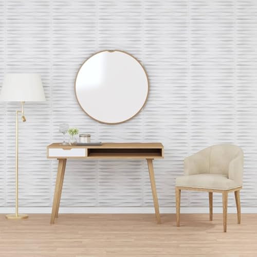 Tidyard Panneaux muraux 12 pcs Blanc 50x50 cm XPS 3 m² Pierre, Murale Décorative pour Murs de Fond de la Télévision, Cuisine, Intérieure, Salon, Chambre, Salle de Jeu, Café