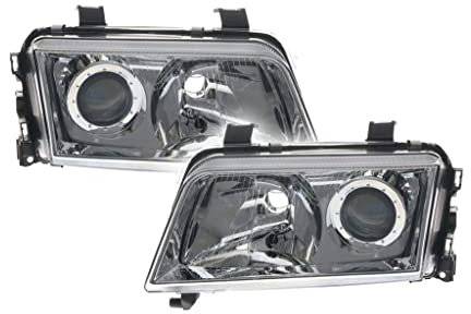 Set Hauptscheinwerfer Scheinwerfer H7 + Set Satz Links und Rechts Kompatibel mit Audi A4 B5 Limo 1994-1999 von Autoteile Gocht