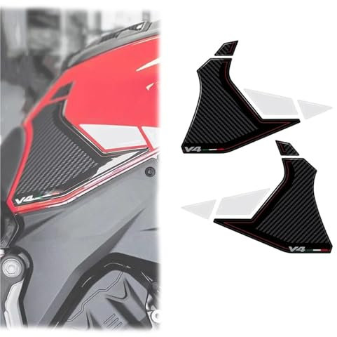 SHQXD Adesivo Serbatoio Adesivo Decorativo per Accessori per Ducati Multistrada V4 V4S 2024 Protezione per Serbatoio in Resina per Moto