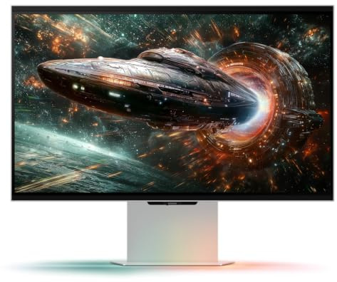 Samsung Écran PC Gaming Odyssey 3D G90XF, 27, Dalle IPS, 4K UHD (3,840 x 2,160), HDMI, 2x USB, 165Hz, 1ms, Contraste 1000:01:00, Ajustable en Hauteur, Pivotable, Inclinable, LS27FG902XUXEN