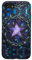 Pentagram Stained Art Effect Stain Art Purple Teal Witchy Case for iPhone SE (2020) / 7 / 8
