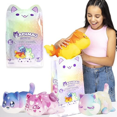 Aphmau MeeMeows 27.9 cm Classic Mystery Plush Elemental YouTube Minecraft Gaming Channel Plush Mystery Box Blind Box 1 of 8 Possible Elemental MeeMeows Official Merch