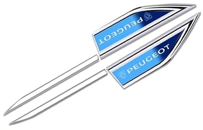 2PCS Auto Metall Logo Embleme Seitenmesser Aufkleber für Peugeot 107 108 206 207 207 CC 208 307 307 CC 308 308 CC 406 407, Abzeichen Stickers Decals Auto-Logo-Emblem Autodekoration,C