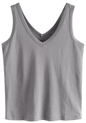 NEXT Damen Standard Slouch-Trägertop aus Modal Grau XL