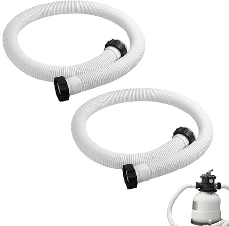 Tuyau Pompe De Filtre À Sable De Piscine, 2 Pièces 59 Pouces Tuyau Remplacement Pompe Piscine Pour Piscines Hors Sol, Tuyaus Interconnecté Avec Écrous Pour Les Systèmes D'eau Piscines