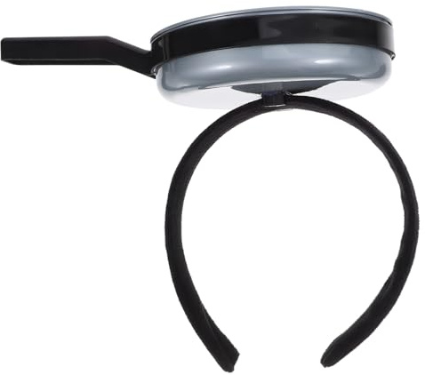 Healifty Novelty Frying Pan Hair Hoop Headband Gray Cute Funny Party Costume Hair Accessory for Cosplay Festivals and Dress up Events