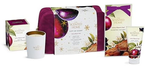 Ashleigh & Burwood Velvet Plum & Oud Gift Set | Candle, Cream & Sachet