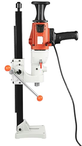Trapano a nucleo, 2200 W, trapano diamantato bagnato, con motore in rame, diametro 180 mm, supporto regolabile fino a 58 cm, per lavori di demolizione