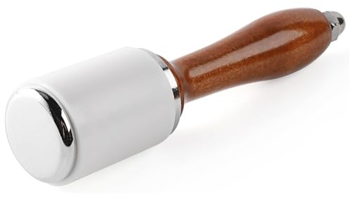 WUTA Leather Carving Hammer,Professional Nylon Hammer, 460g Wood Handle Leather Hammers Mallet for Leathercraft Punch Carving Printing Percussion DIY