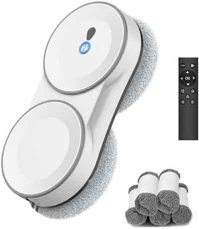GAGAFEEL Fensterputzroboter, 5600 Pa fensterroboter, 3 Reinigungsmodi, mit Automatische Doppel-Sprühfunktion, Intelligente Navigation, Fernbedienung, mit 60ML Tank, für Glatte Oberflächen