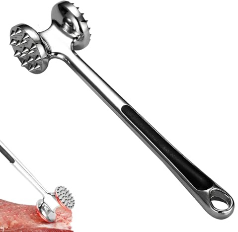 Martillo ablandador de Carne, Relota Martillo Carne, Martillo Picador de Doble Cara Antiadherente, Pincho y Superficie Plana Pounder Mallet, Martillo Cocina para Bistec, Pollo, Pescado, Cerdo