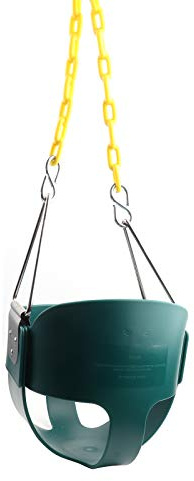 Kleinkinder-Schaukelsitz-Spielplatz-Spielset mit hoher Rückenlehne, grün