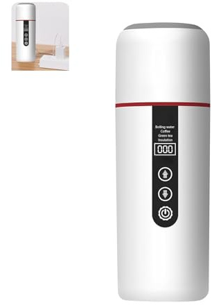 Bouteille d'eau électrique à chauffage rapide, alimentée par USB, capacité de 500 ml, pour excursions routières, voyages, tasse chauffante avec USB pour café et thé