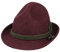 Lipodo Dreispitz Wollfilz Hut Klassik - Trachtenhut Herren - Tirolerhut Made in Italy - Alpenhut Wasserabweisend - Oktoberfesthut Sommer/Winter Bordeaux-Oliv 57 cm