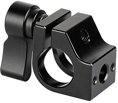 CAMVATE 15mm Single Rod Clamp Installieren Sie auf 1/4 -20 Gewindebohrung für Kamerakäfig (Black Knob)