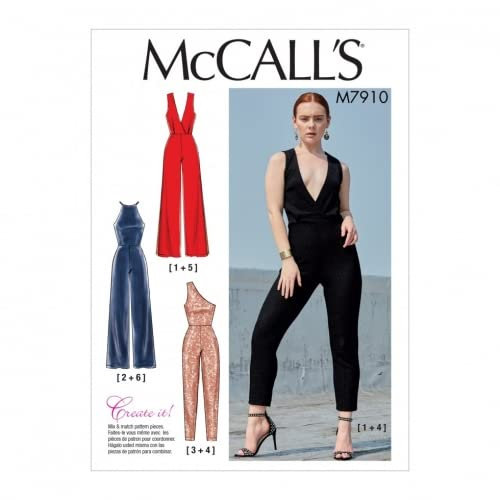 McCalls Sewing Pattern 7910 Jumpsuits E5 (14-16-18-20-22)