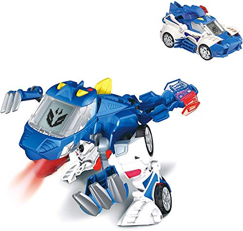 VTech Paw Patrol Polizei Elektronischer Dinosaurier, interaktiv, verwandelbar in das Auto mit Sprache, Funktionen, mehr als 60 Sounds und Sätze, Blau (3480-195022)