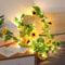 Sonnenblumen lichterketten, Wankd Außen/Innen LED lichterkette Warmweiß 20LED Außenlichterkette Sonnenblumen Blumen Lichterkette Beleuchtung Weihnachtsbeleuchtung für Weihnachten Halloween Hochzeit 2M