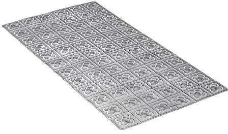 Tatay Alfombra de Bañera Antideslizante de PVC con Ventosas, Resistentes a Moho y Microbios, Anti-Bacteriano, Diseño Barcelona, Gris, Medidas 72 x 36 cm
