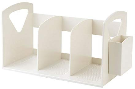 Bookends Bureau Bibliothèque Accueil Bureau Organisateur Bureau Livre Se termine Porte-Livre Scolaire Papeterie Accessoires de Bureau (Color : White)