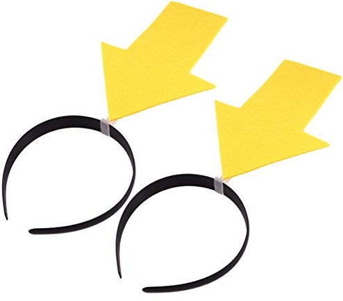 Amosfun 2Pcs Halloween Lustige Stirnband Pfeil Cosplay Haar Reifen Haarband für Halloween Party Foto Requisiten (Gelb)