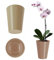 KADAX Flowerpot, Slim Orchid Pot, semplice fioriera, secchio di fiori per orchidea, erba da ragazzo, margherita, roba per cucina e soggiorno (⌀ 13 cm, rotondo, beige)