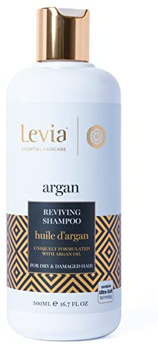 Levia | Argan Repair Shampoo |Glättet die Haarfaser | Revitalisiert und stärkt das Haar | Ultimative Feuchtigkeitsversorgung | Arganöl |Geeignet für trockenes & geschädigtes Haar |Cruelty-free |500 ml