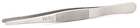Weller Erem 21SA120 Pince à Épiler à Bouts Larges, Plats et Ronds, Avec Dentelures Intérieures et Extérieures