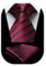 HISDERN Hochzeit Klassische Krawatte Taschentuch Formell Elegant Rot Schwarz Gestreift Krawatten & Einstecktuch Set Für Geschäftliche Arbeit