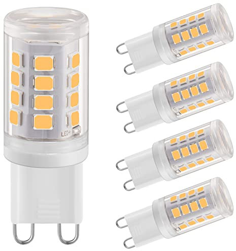 G9 LED Lampen 2W Neutralweiß 4000K, 280LM G9 LED Glühbirne, Entspricht 28W Halogen birne, Kein Flackern LED G9 Leuchtmittel, AC 220-240V, 360°Abstrahlwinkel, 5er Pack