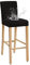 JUNZHE Barhocker-Bezüge, dehnbarer, Abnehmbarer, waschbarer Stuhlbezug für Kurze drehbare Esszimmerstuhl-Rückenlehne Stuhl Barhocker Stuhlhussen (Schwarz,2er-Set)