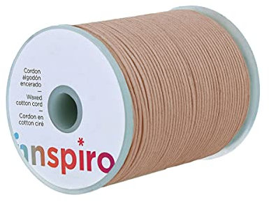 Gewachste Baumwollschnur, fein, 0,5 mm, 100 m.