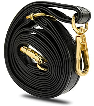 Umhängetaschengurt, Verstellbarer Schultergurt, Tasche Schultergurte Gurt Riemen, Frauen Leder Schulterriemen Taschenriemen, Leder Schultergurt für Tasche, Längenverstellbarer 79-140cm (Schwarz)