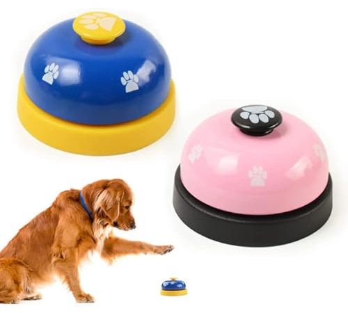 Roysmart Campane per Cani, 2 PCS Campane da Allenamento per Animali Domestici, Pulsanti per Cani, Cani Training Bell Giocattoli Interattivi Comunicare per Cani & Gatti
