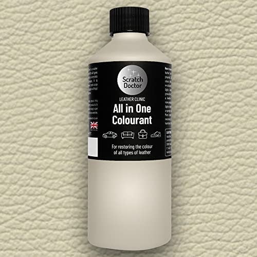 Scratch Doctor All in One Leather Colourant for Jaguar Self Seal Leather Dye Repair Paint for Jaguar Leather Car Seats & Interior (Cream NDR)