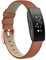 Tuocal Genuine Leather Strap Compatible with Fitbit Inspire Strap/Fitbit Inspire HR Strap/Fitbit Inspire 2 Strap Women Men, Leather Replacement Sport Wristband Compatible with Fitbit Inspire, Brown