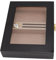 Hosie Zigarren-Humidor-Box, Zigarren-Humidor-Etui, Konstante Luftfeuchtigkeit, Schwarzes Zedernglas für das Büro