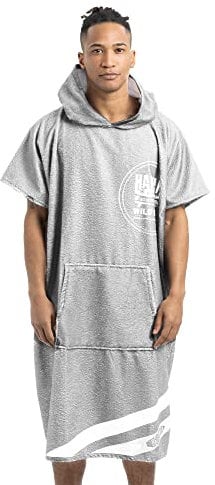 HOMELEVEL Badeponcho Unisex - Surf Poncho aus Baumwolle/Polyester - Handtuch für Erwachsene - Bademantel für Damen und Herren - Badetuch mit Kapuze
