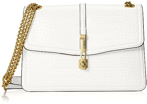 GUESS Women James Convertible Xbody Flap Bag, WHI