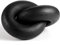 Hopbucan Wood Chain Decor,2-Link Decorative Chain Hand Carved Boho Wood Knot Decor for Bookshelf Desk Living Room Table(Black)