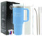 Life's Better 40oz Tumbler - Stainless Steel Vacuum Mug with Bonus 2 Steel Straws & Silicone Tips - Double Wall Travel Flask/Cup for Hot/Cold Drinks BPA-Free Sky Blue
